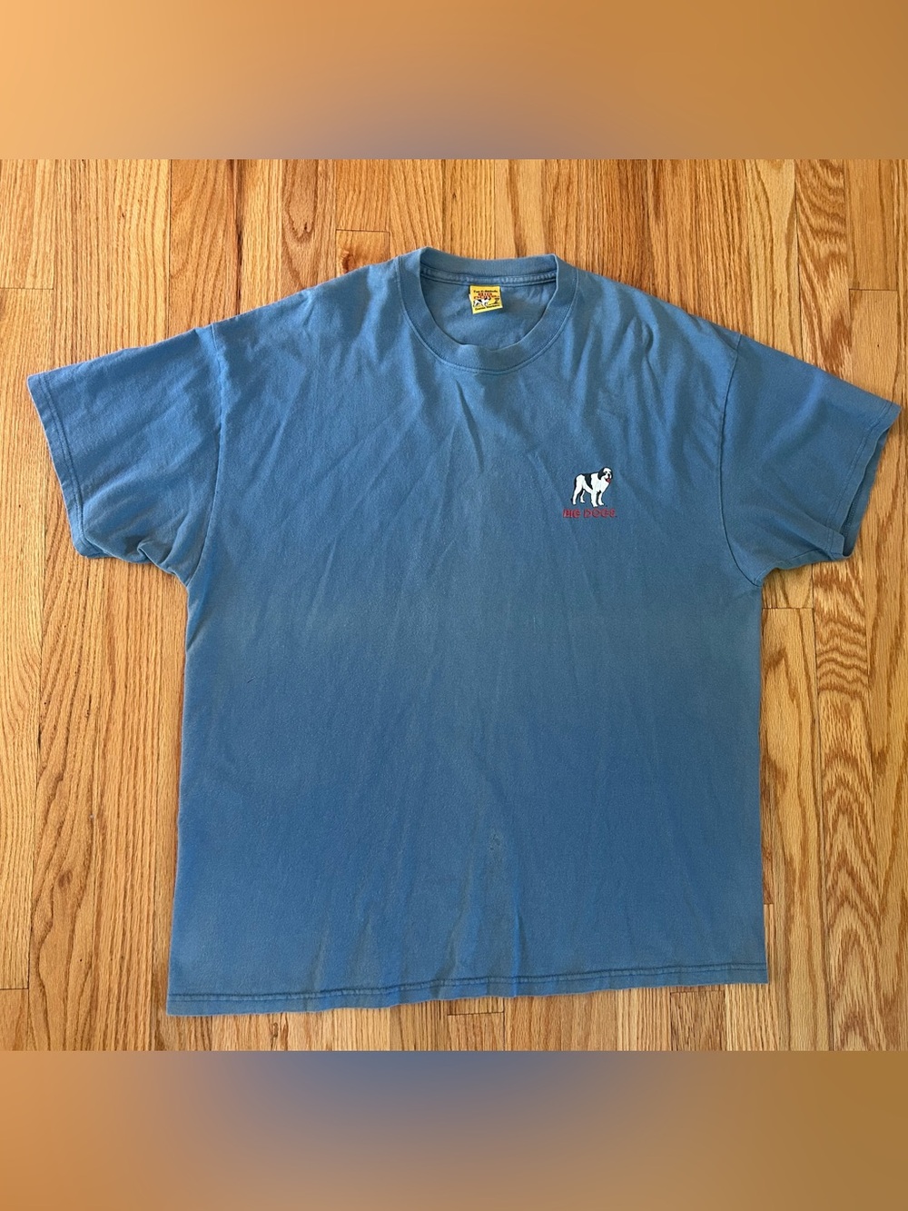 Big Dogs “Butt-Kickin Buisness” Tee in Dusty Blue with Logo